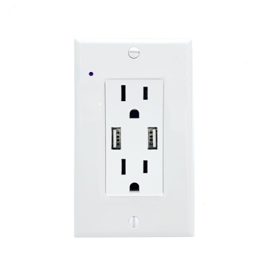 CRATUS.A - 4K UltraHD WIFI Streaming Nanny Cam Hardwired Functional USB-A Receptacle Outlet Plug
