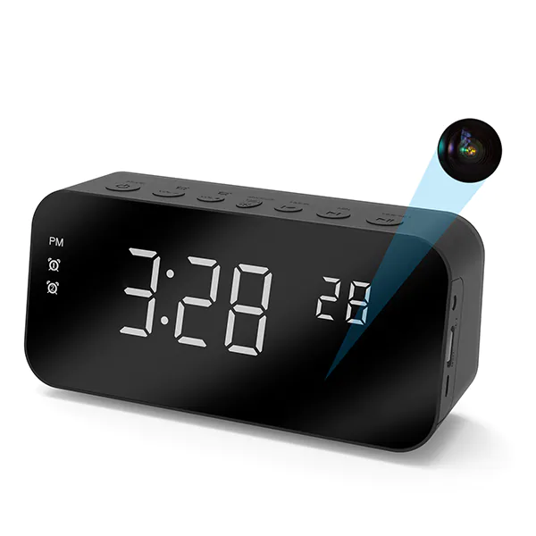 Ares - 1080p WIFI Nanny Camera Alarm Clock with IR Night Vision