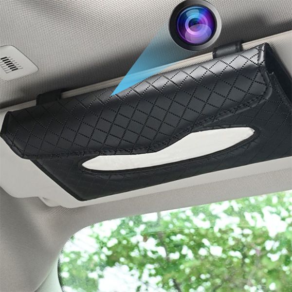 VIZOR 1080p HD Tissue Holder Car Visor Surveillance Camera