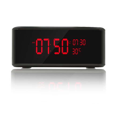 WIFI Nanny Camera Alarm Clock Charging Station Bluetooth Speaker with