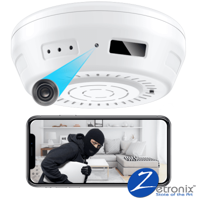 FUMA II - HD WIFI Nanny Cam Dummy Smoke Detector with IR Night Vision and 6 Months Battery Life 