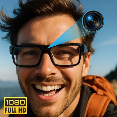 Kestrel - 1080p HD Camera Eye Glasses with Touch Technology Recording 