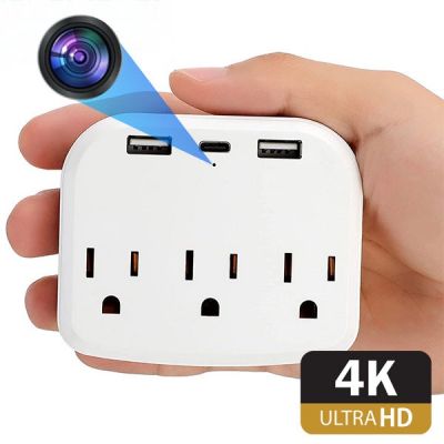 Koios Tri - 4K UltraHD WIFI Nanny Camera USB Outlet Wall Charger