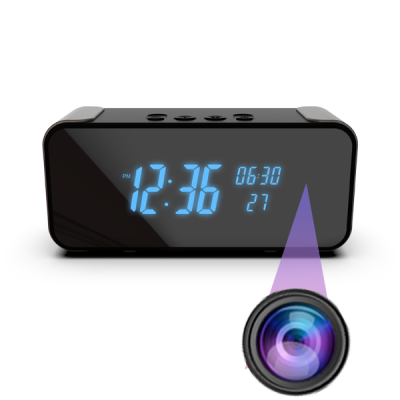 Omini Pro - 4K UltraHD WIFI Streaming Nanny Cam Bluetooth Speaker Alarm Clock with IR Night Vision