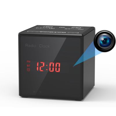 DITRA - 3K SuperHD Nanny Cam Alarm Clock with Bluetooth Speaker and Radio