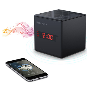 DITRA - 3K SuperHD Nanny Cam Alarm Clock with Bluetooth Speaker and Radio