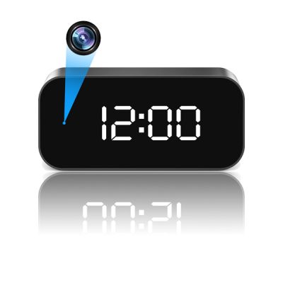 Ares - 1080p WIFI Nanny Camera Compact Clock with IR Night Vision