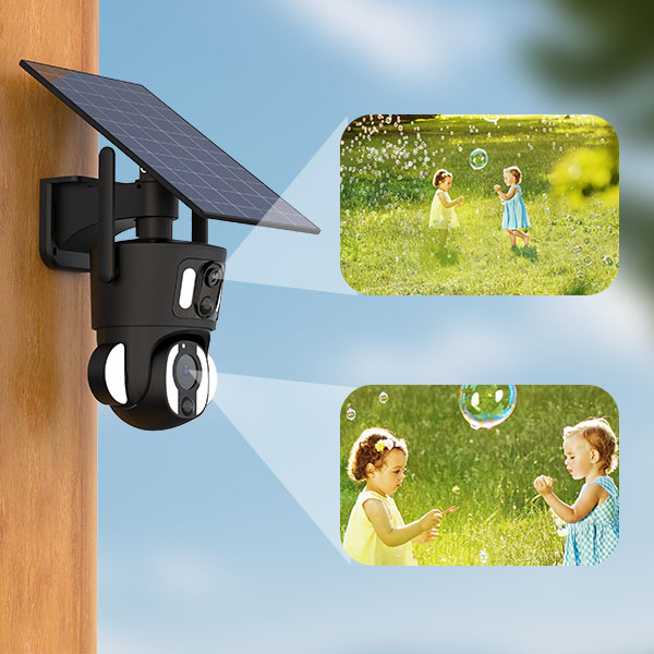 XZ6 Dual Pro - 4K Wi-Fi Dual Lens Solar Powered Rotating Security