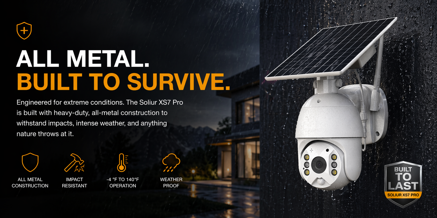 XS7 Pro - HD WiFi Solar Powered Security Surveillance Camera with