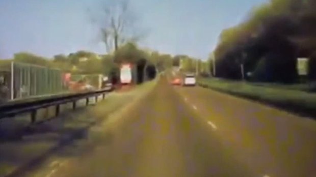 Car sent flying in terrifying dash cam footage of crash 