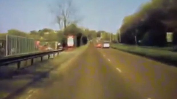 Car sent flying in terrifying dash cam footage of crash