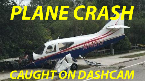Dashcam shows small plane in trouble before roadside crash